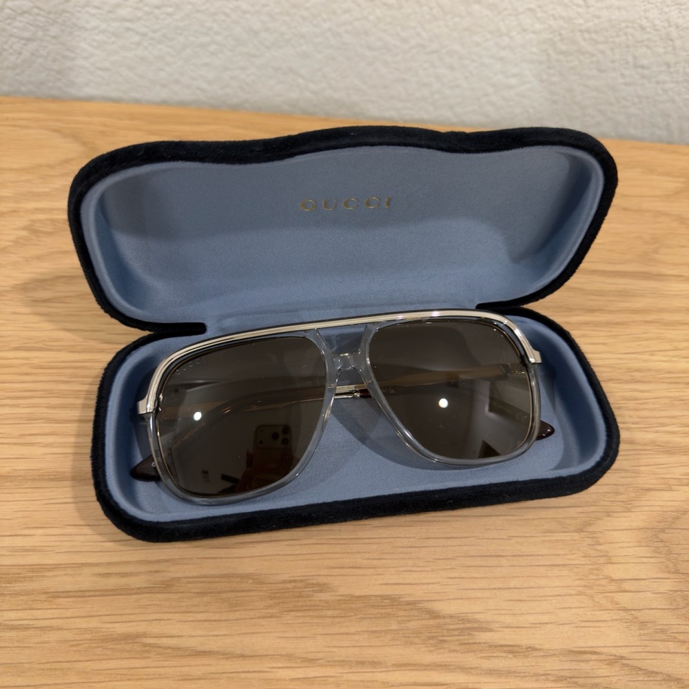 Gucci 57mm Novelty Aviator
Sunglasses